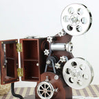 Cutie muzicala retro tip proiector de film, 20x6x16 plastic, maro