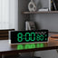 Ceas digital LED Full Screen Display cu alarma duala, temperatura, data si lumina ambientala – design ultra-slim