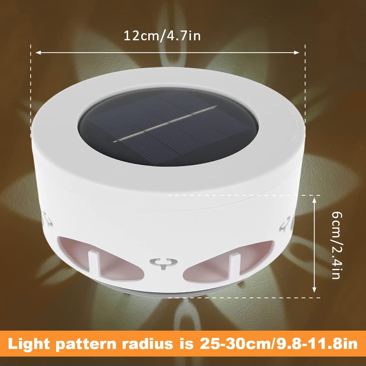 Lampă solara LED decorativa cu proiectie floare, IP65, 5W, alb rece, dimensiuni 12.5 x 6.5 cm