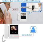Sistem Video Interfon 4.3", sonerie video cu Ecran Color TFT si Camera cu Viziune Nocturna IR, 1 Monitor + 1