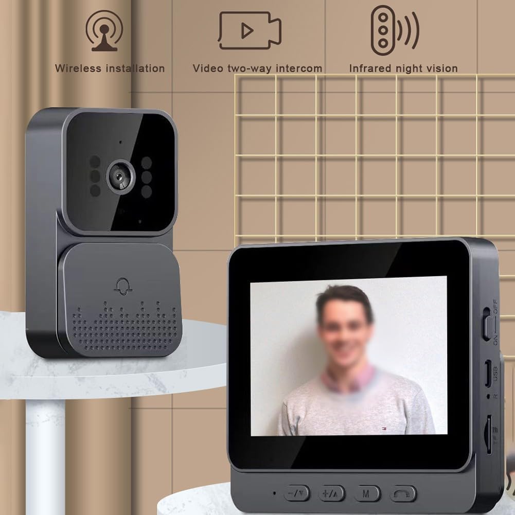 Sonerie video inteligenta Wireless, Ecran IPS 4.3 inch, Night Vision
