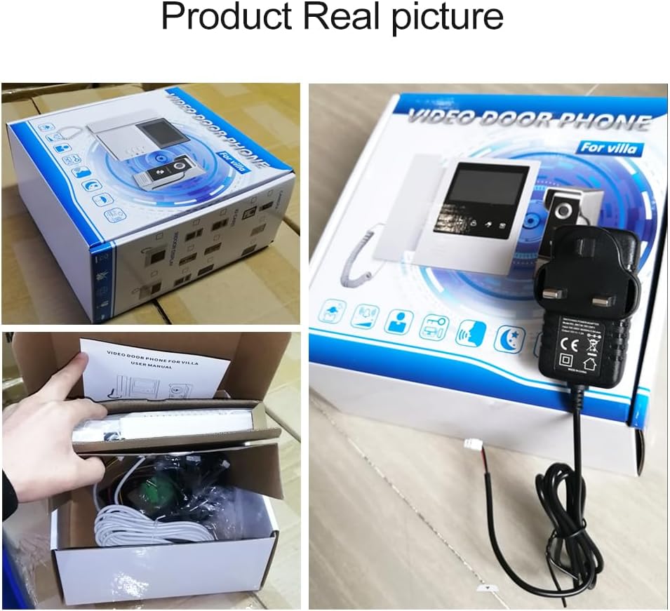 Sistem Video Interfon 4.3", sonerie video cu Ecran Color TFT si Camera cu Viziune Nocturna IR, 1 Monitor + 1