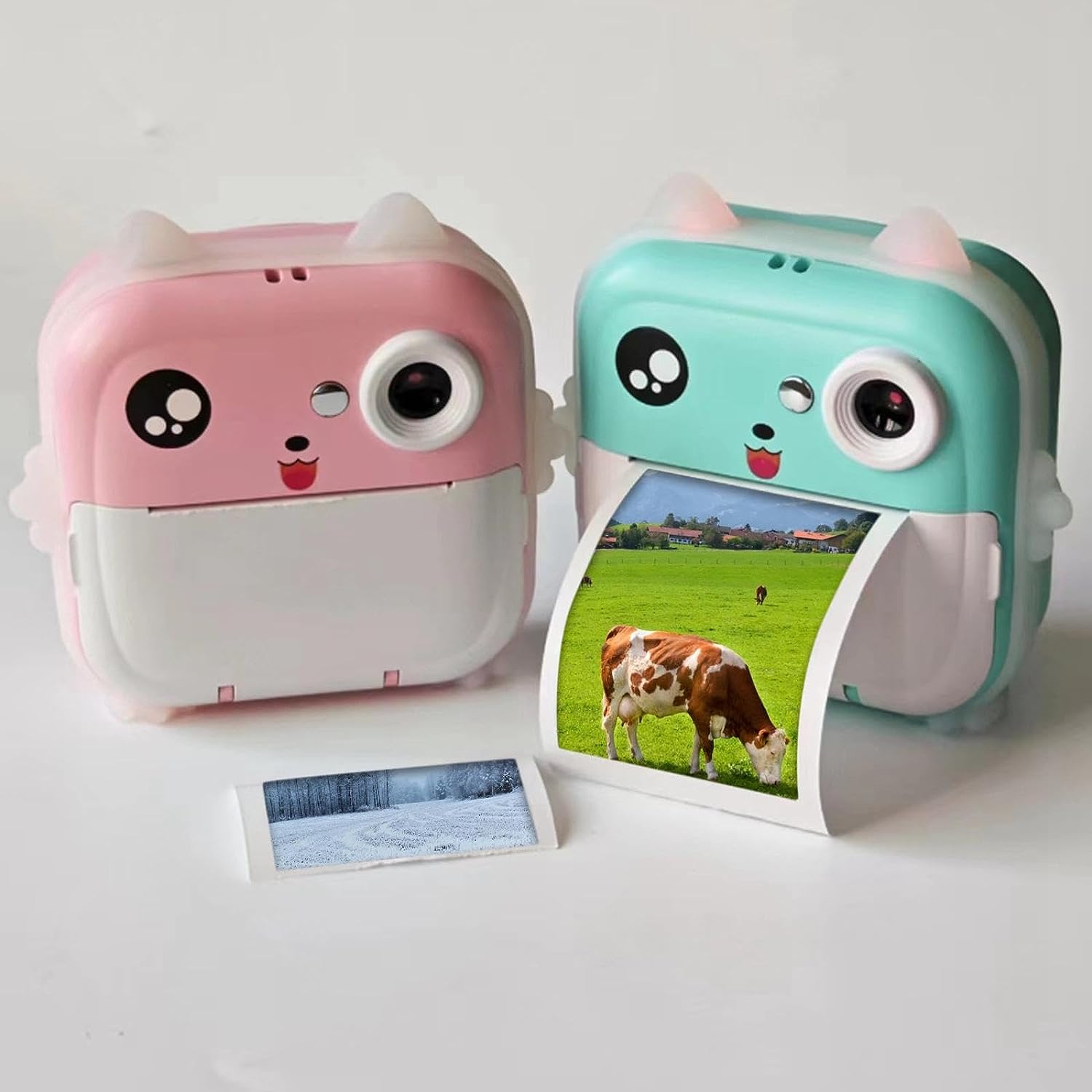 Aparat foto digital cu imprimare termica pentru copii, focalizare automata, display color de 2 Imagine secundară a produsului