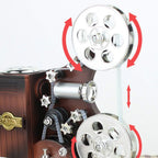 Cutie muzicala retro tip proiector de film, 20x6x16 plastic, maro