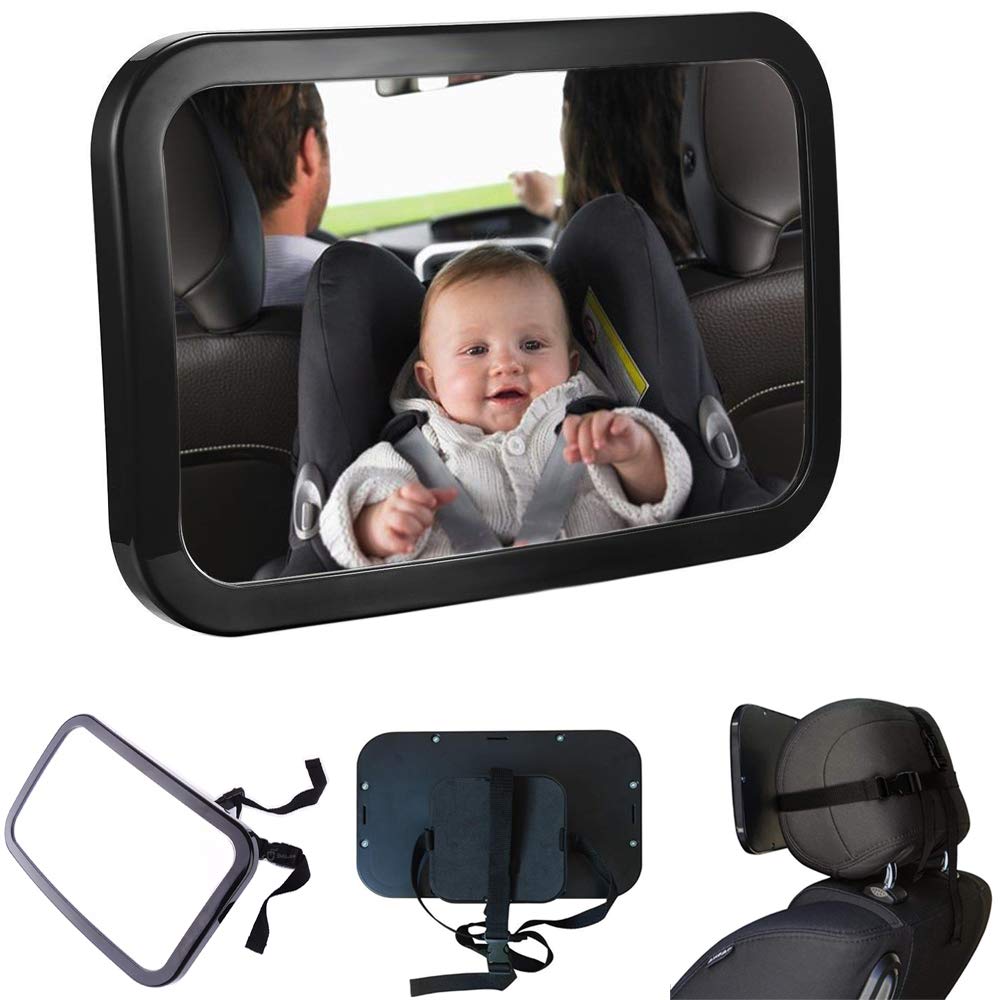 Oglindă auto supraveghere bebe fixare tetiera suport anti alunecare 360 grade