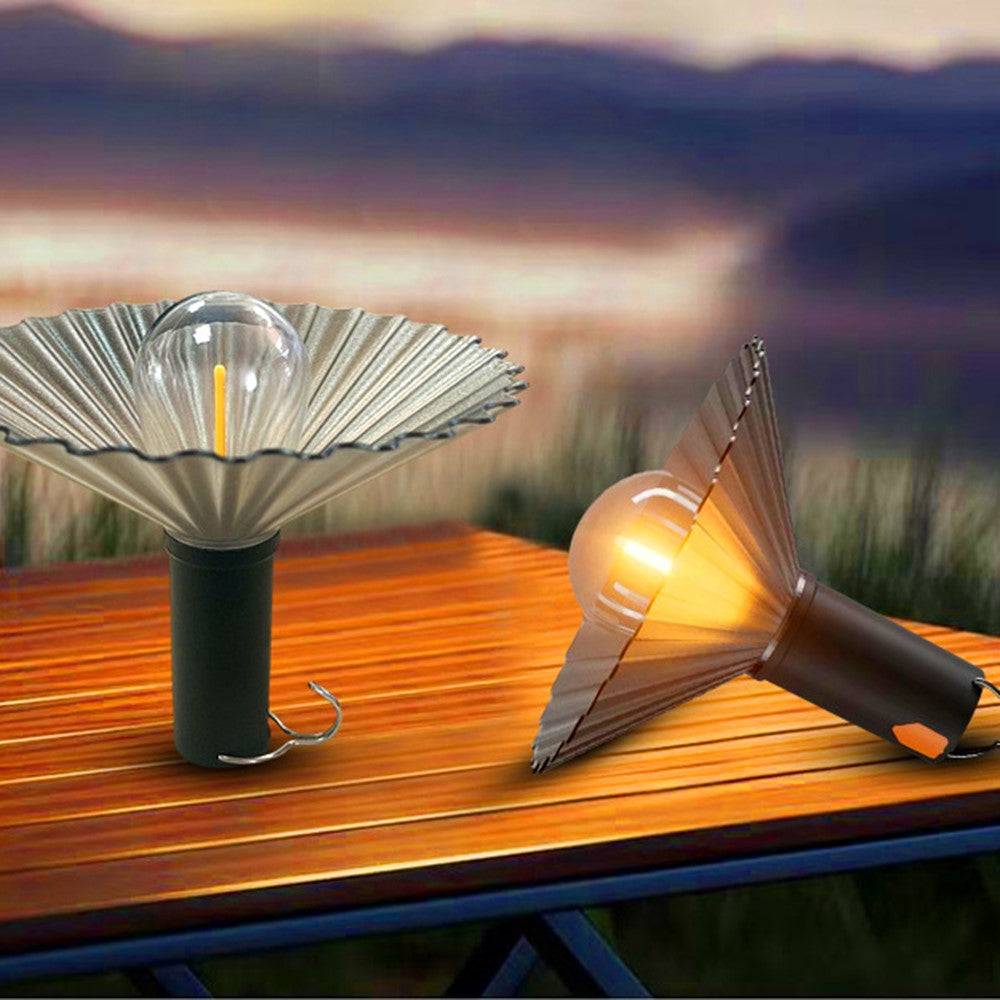 Lampă camping portabila, ghirlanda LED, rezistenta la apa, design bec oval, 5W