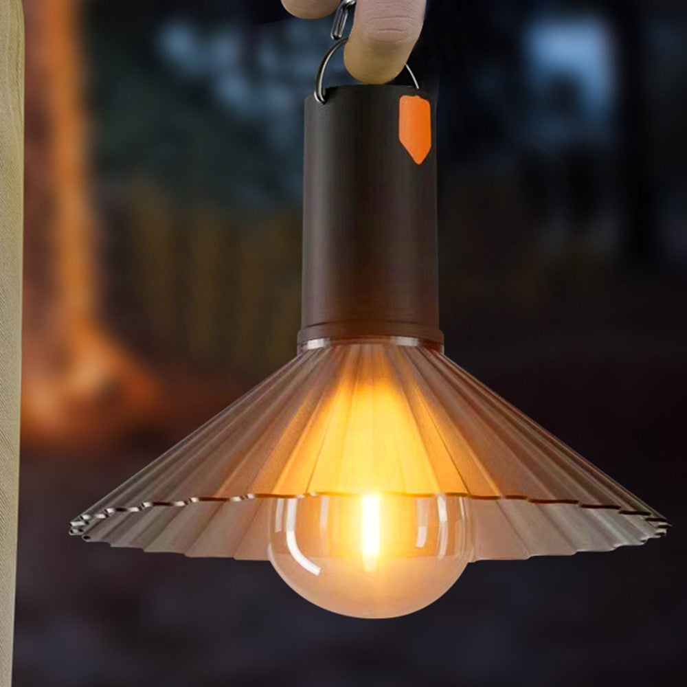 Lampă camping portabila, ghirlanda LED, rezistenta la apa, design bec oval, 5W