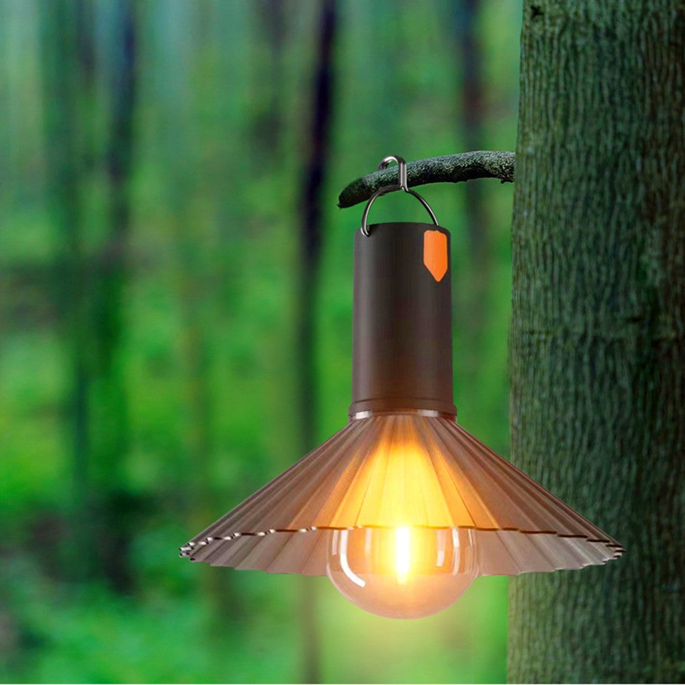Lampă camping portabila, ghirlanda LED, rezistenta la apa, design bec oval, 5W