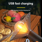 Lampă camping portabila, ghirlanda LED, rezistenta la apa, design bec oval, 5W