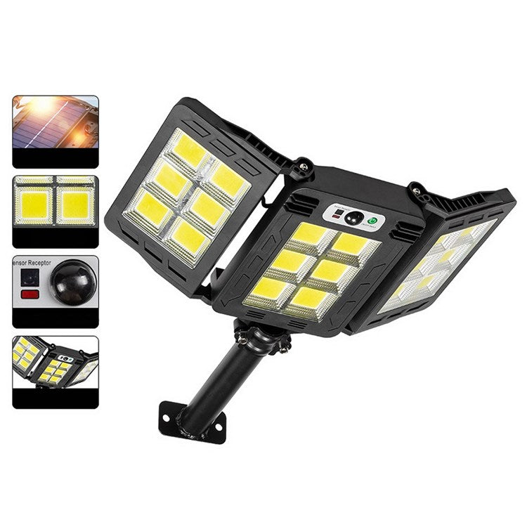 Lampă Solara Stradala Tripla 200W COB – Autonoma, IP65, Senzor Miscare