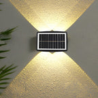 Lampă solara LED bidirectionala dreptunghiulara pentru perete, 20.5x10 cm, 6 LED-uri