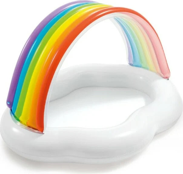 Piscina gonflabila pentru copii Rainbow, Intex, 142x119x84 cm, 82 L, multicolor Imagine secundară a produsului