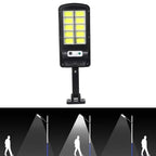 Lampă Solara cu Inductie, 10 x LED COB, Montare pe Perete, cu Telecomanda, Negru