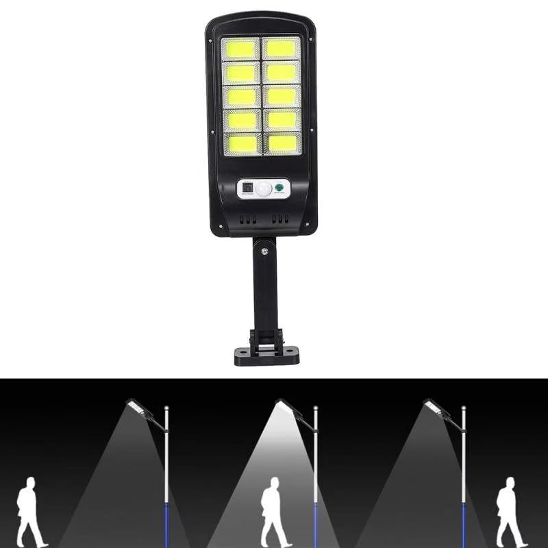 Lampă Solara cu Inductie, 10 x LED COB, Montare pe Perete, cu Telecomanda, Negru