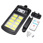 Lampă Solara cu Inductie, 10 x LED COB, Montare pe Perete, cu Telecomanda, Negru