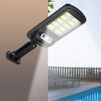 Lampă Solara cu Inductie, 10 x LED COB, Montare pe Perete, cu Telecomanda, Negru