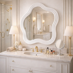 Oglindă decorativa ondulata 60x70 cm – design elegant pentru baie, hol sau dormitor