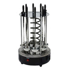Gratar si rotisor electric multifunctional, RAF R8628, 1500 W, pentru 11 frigarui, din otel, negru-argintiu