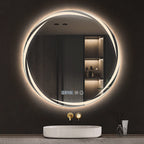 Oglindă LED Rotunda 80 cm cu Touch, Antiaburire si Lumina Reglabila