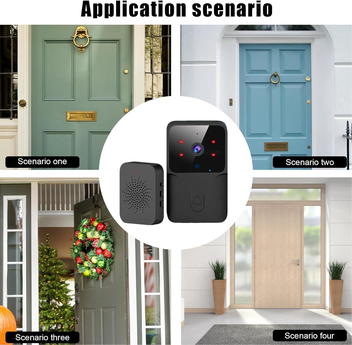 Sonerie Video Smart, Camera Supraveghere 4K WIFI, Night Vision