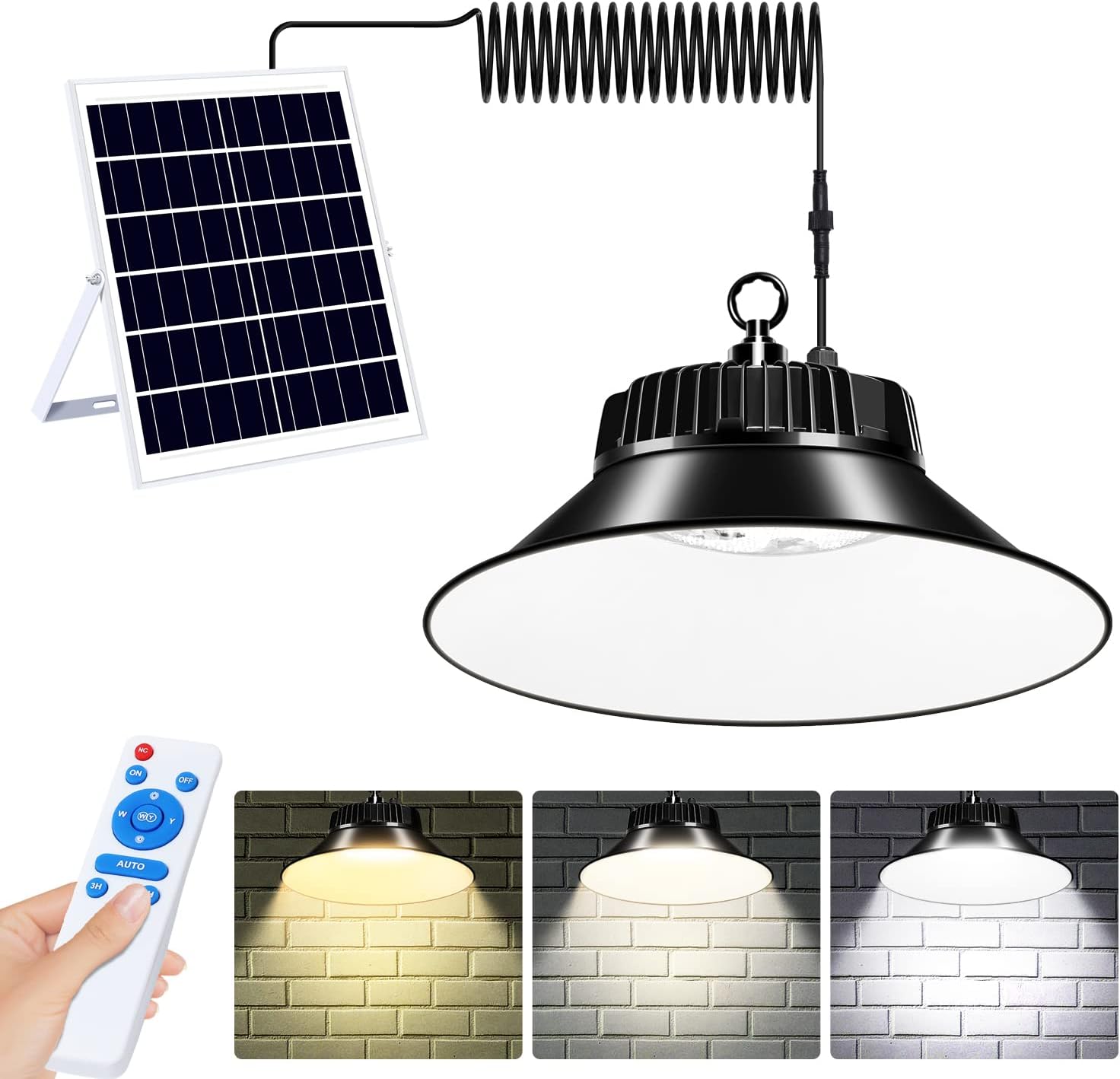 Lampă Solara LED 100/150W de Hala cu Panou Solar Imagine principală a produsului