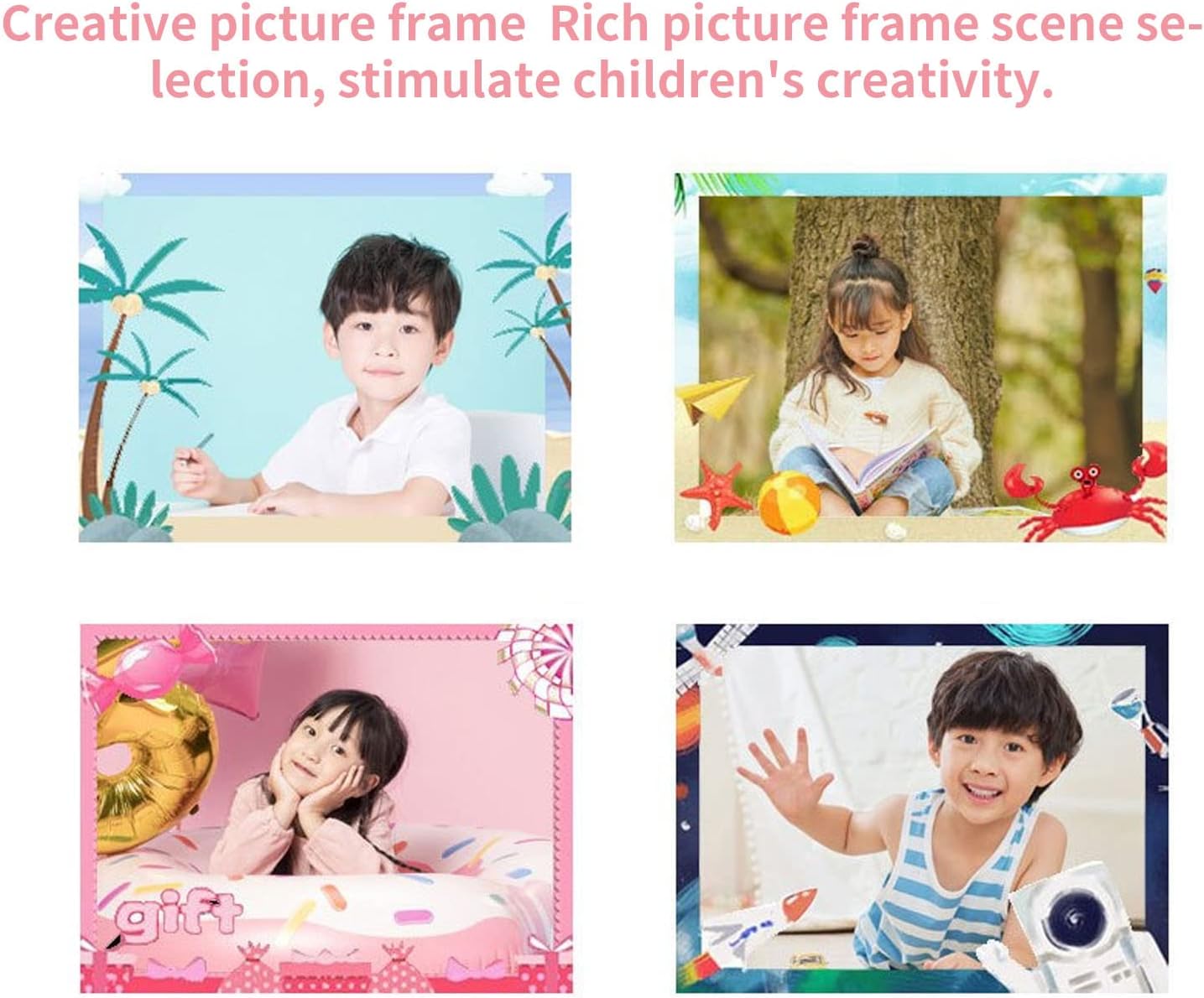 Aparat foto digital cu imprimare termica pentru copii, focalizare automata, display color de 2