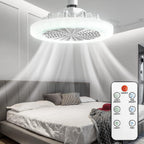 Lampă LED tavan, cu ventilator si telecomanda, 30W