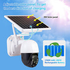 Cameră de supraveghere wireless 5MP cu panou solar si rotire 355°, protectie IP66, infrarosu, WIFI/4G