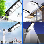 Lampă stradala proiector LED cu panou fotovoltaic + telecomanda si senzor, 120W/200W/300W