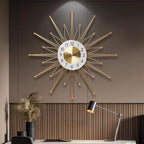 Ceas elegant de perete, cu design modern si elemente nautice, mecanism silentios si finisaj metalic elegant