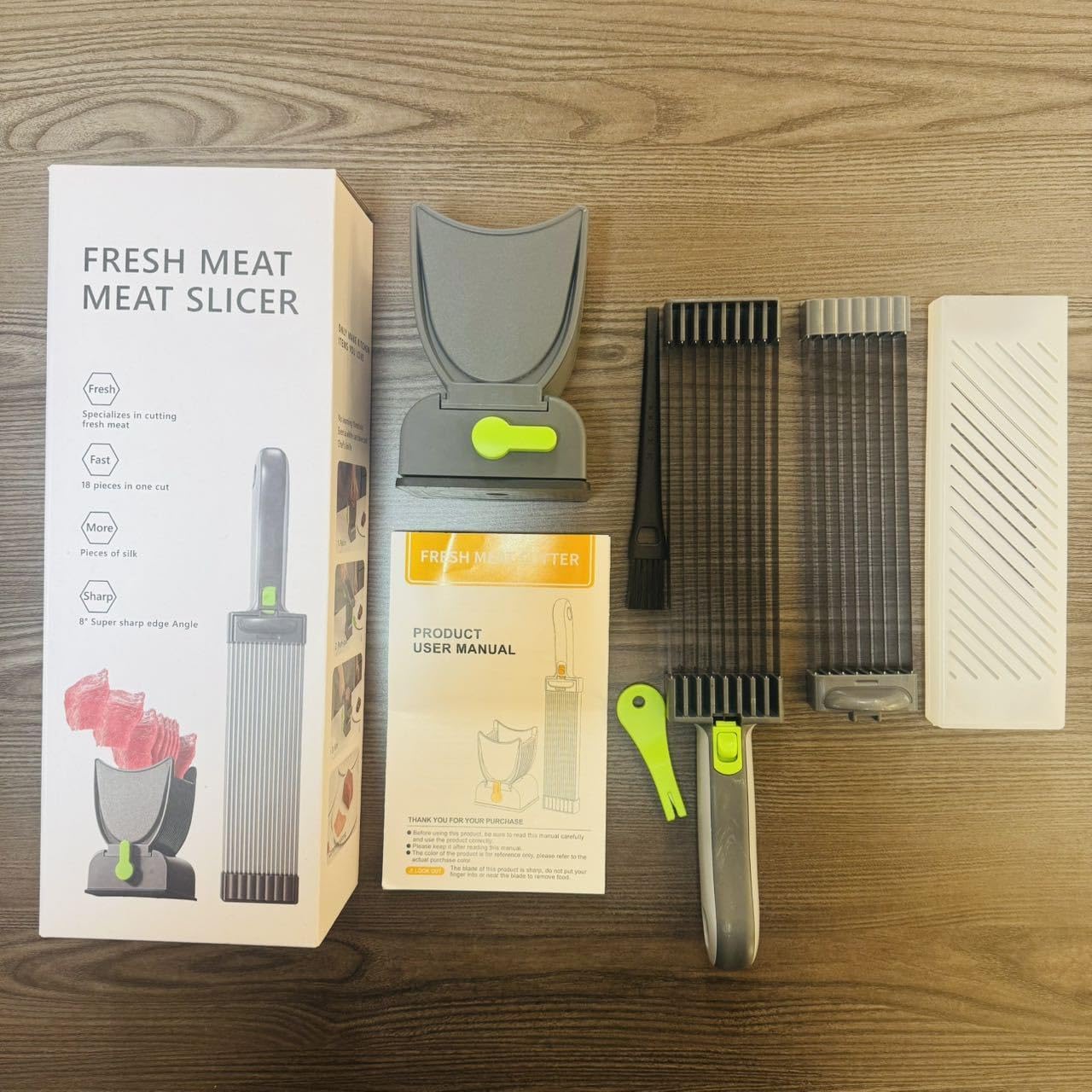 Feliator Profesional pentru Carne cu Lame Multiple din Inox Alimentar si Grosime Ajustabila (2-4mm) – Ideal