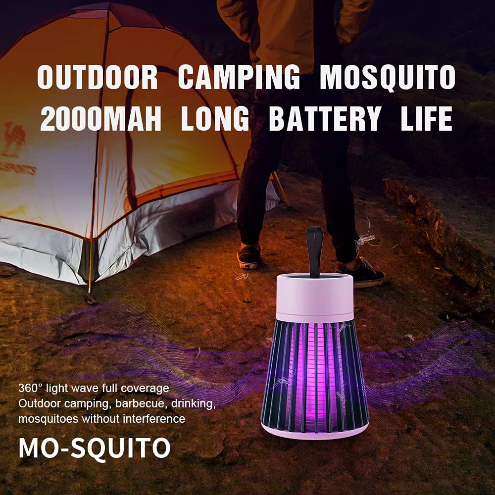 Lampă UV Anti-Insecte Portabila, 1.2W, Reincarcabila USB, 1200mAh, Curea Suspendare