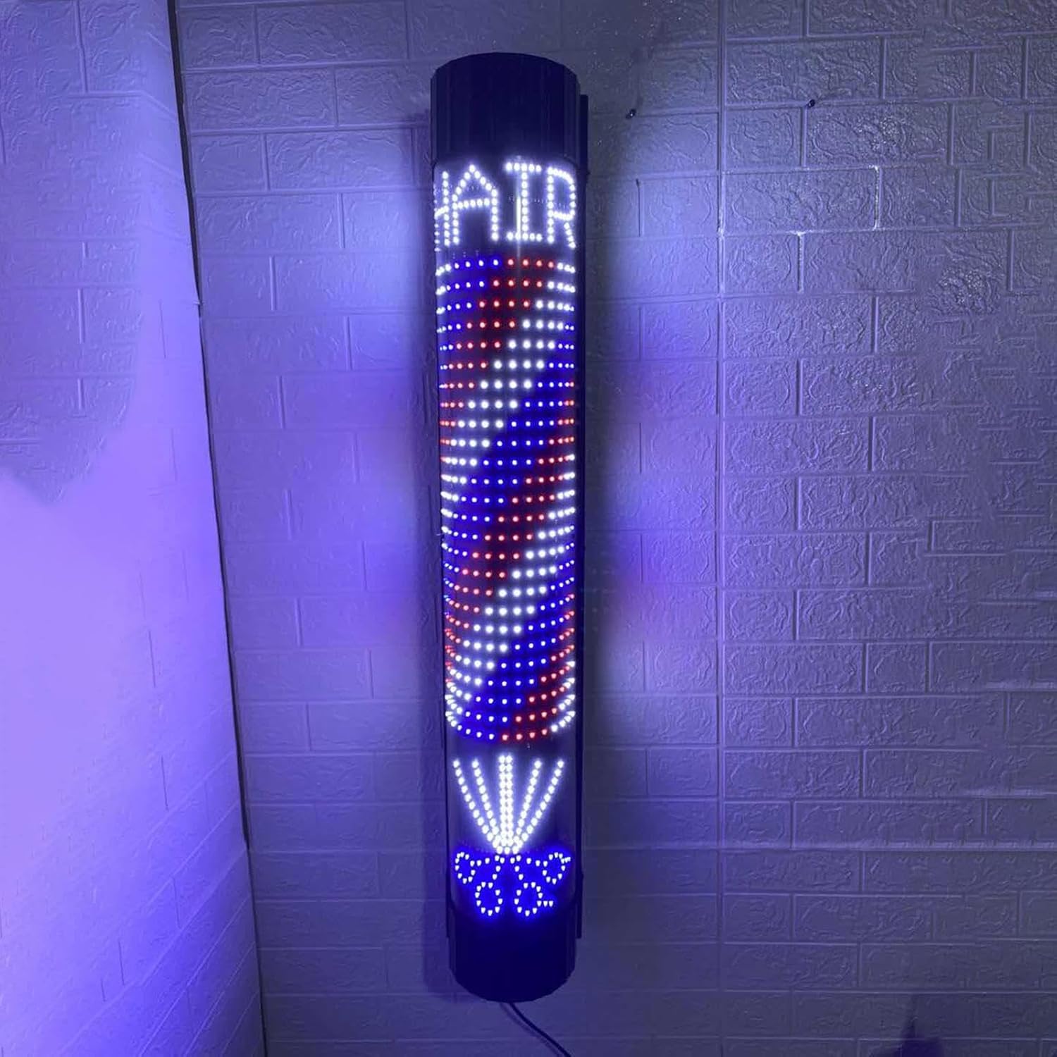 Lampă LED rotativa 90/120 cm, Reclama Luminoasa pentru Frizerie