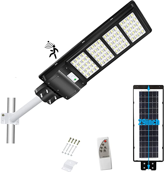Lampă stradala proiector LED cu panou fotovoltaic + telecomanda si senzor, 120W/200W/300W