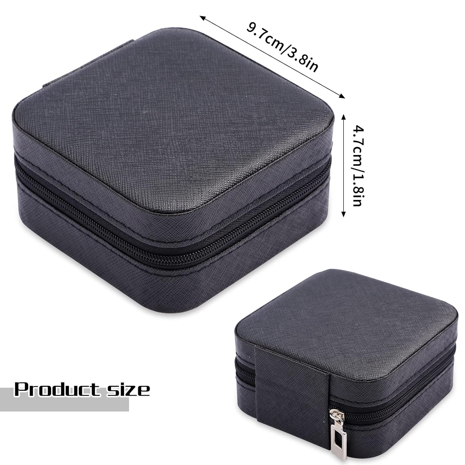 Cutie organizatoare cu fermoar pentru bijuterii 10x10x5cm