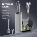 Feliator Profesional pentru Carne cu Lame Multiple din Inox Alimentar si Grosime Ajustabila (2-4mm) – Ideal
