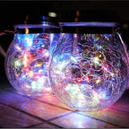 Lampă solara decorativa cu LED, model glob sticla sparta, 11.5 x 14 x 8 cm