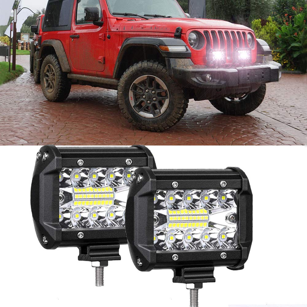 Set 2 Proiectoare LED Auto Off Road, 20 LED-uri, 60W, Dreptunghiulare Imagine principală a produsului