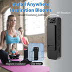 Camera video portabila 1080P, Wireless, Inregistrare Audio-Video, Night Vision, rotire 90°, negru