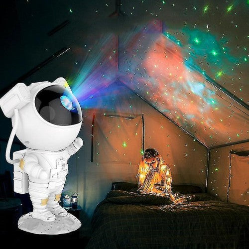 Proiector In Forma de Astronaut, Permite Proiectarea Stelelor sau Galaxiilor, Alb Imagine principală a produsului