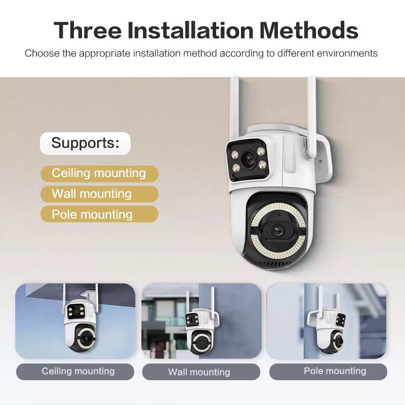 Camera supraveghere WIFI dual-lens 6MP cu vedere panoramica 360°