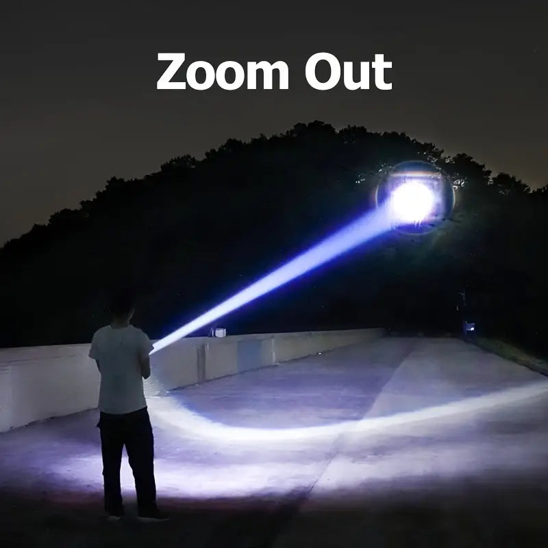 Lanterna profesionala cu LED laser, 5km raza actiune, 30000 lumeni Imagine secundară a produsului