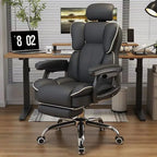 Scaun Ergonomic Directorial cu Suport Picioare Rabatabil Piele Ecologica