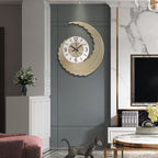 Ceas elegant de perete, cu design modern si elemente nautice, mecanism silentios si finisaj metalic elegant