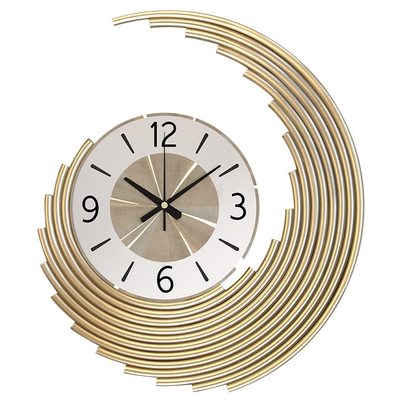 Ceas elegant de perete, cu design modern si elemente nautice, mecanism silentios si finisaj metalic elegant