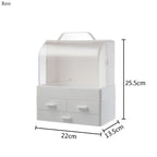 Organizator Cosmetice cu Capac Glisant Transparent si 3 Sertare