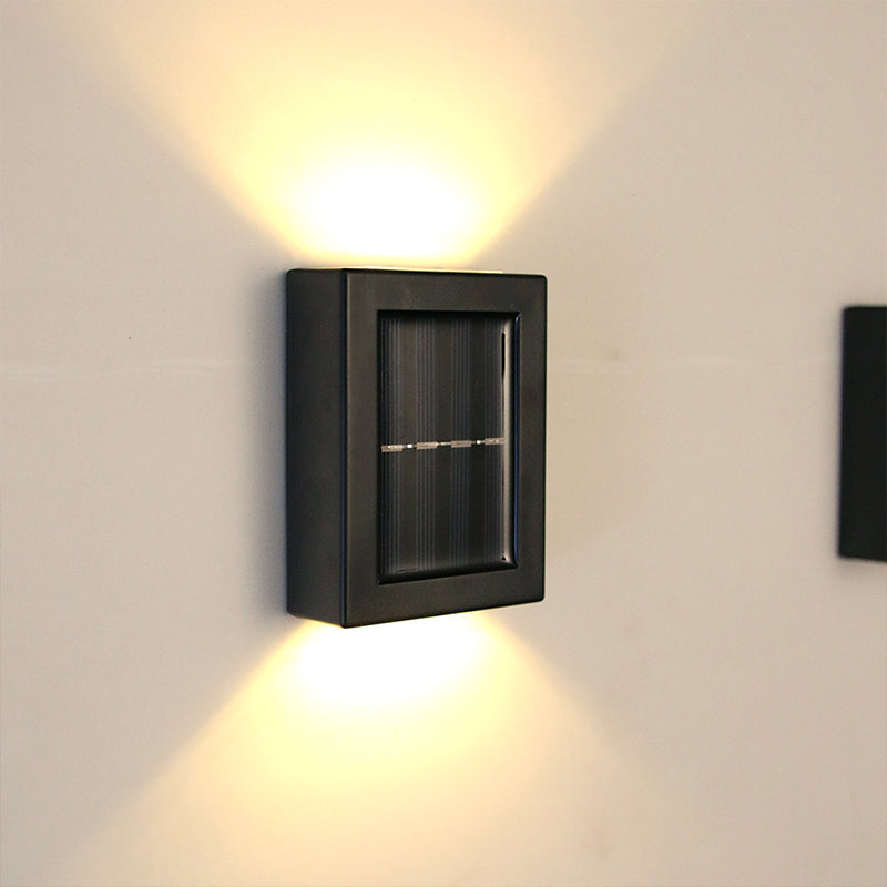 Set 2 lampi solare pentru perete exterior, iluminare sus-jos, lumina calda Imagine secundară a produsului