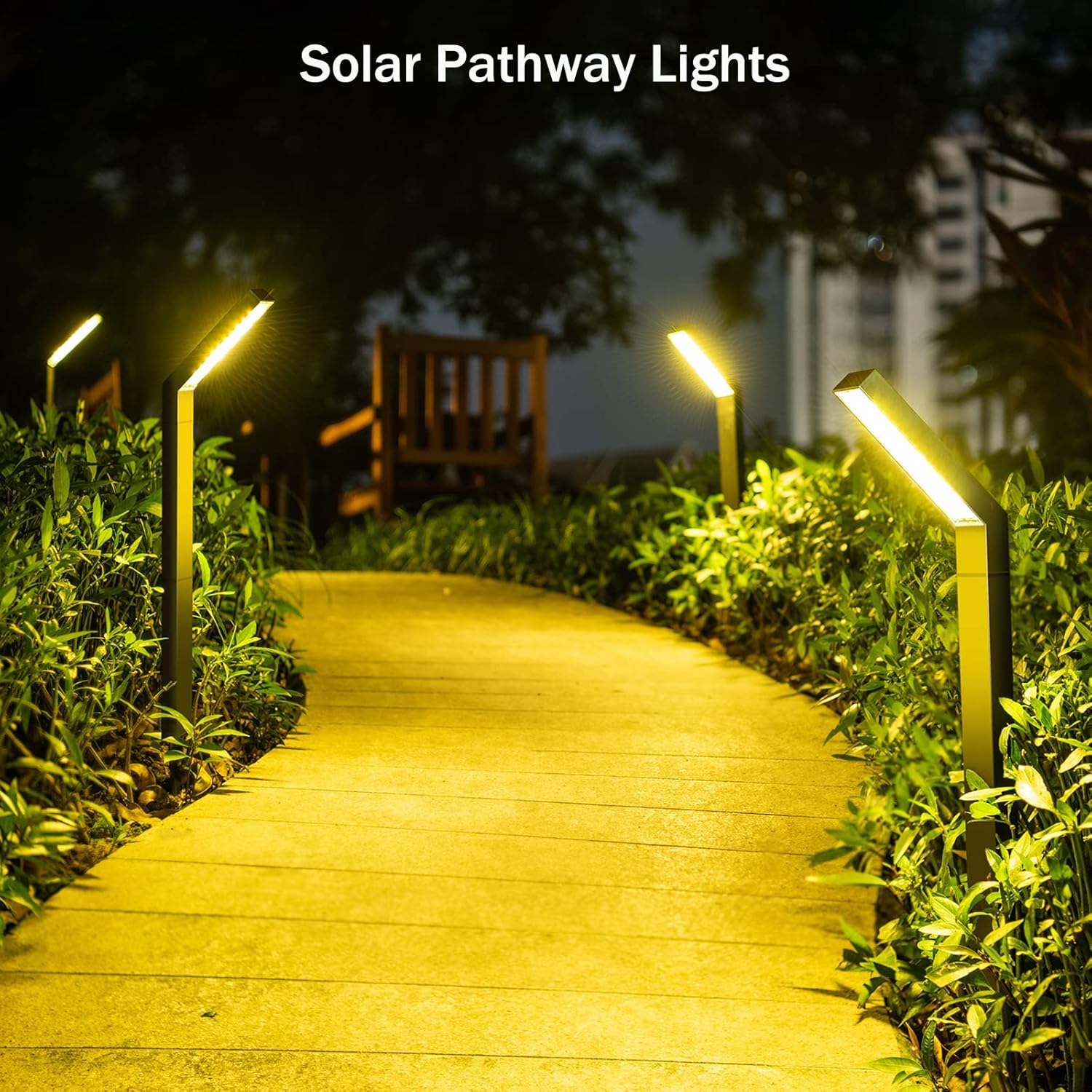 Lampă Solara LED pentru Gradina, 90 LED-uri, 3 Moduri Iluminare, Protectie IP65, Inaltime 83 cm, Culoare Negru