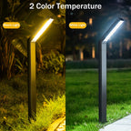 Lampă Solara LED pentru Gradina, 90 LED-uri, 3 Moduri Iluminare, Protectie IP65, Inaltime 83 cm, Culoare Negru