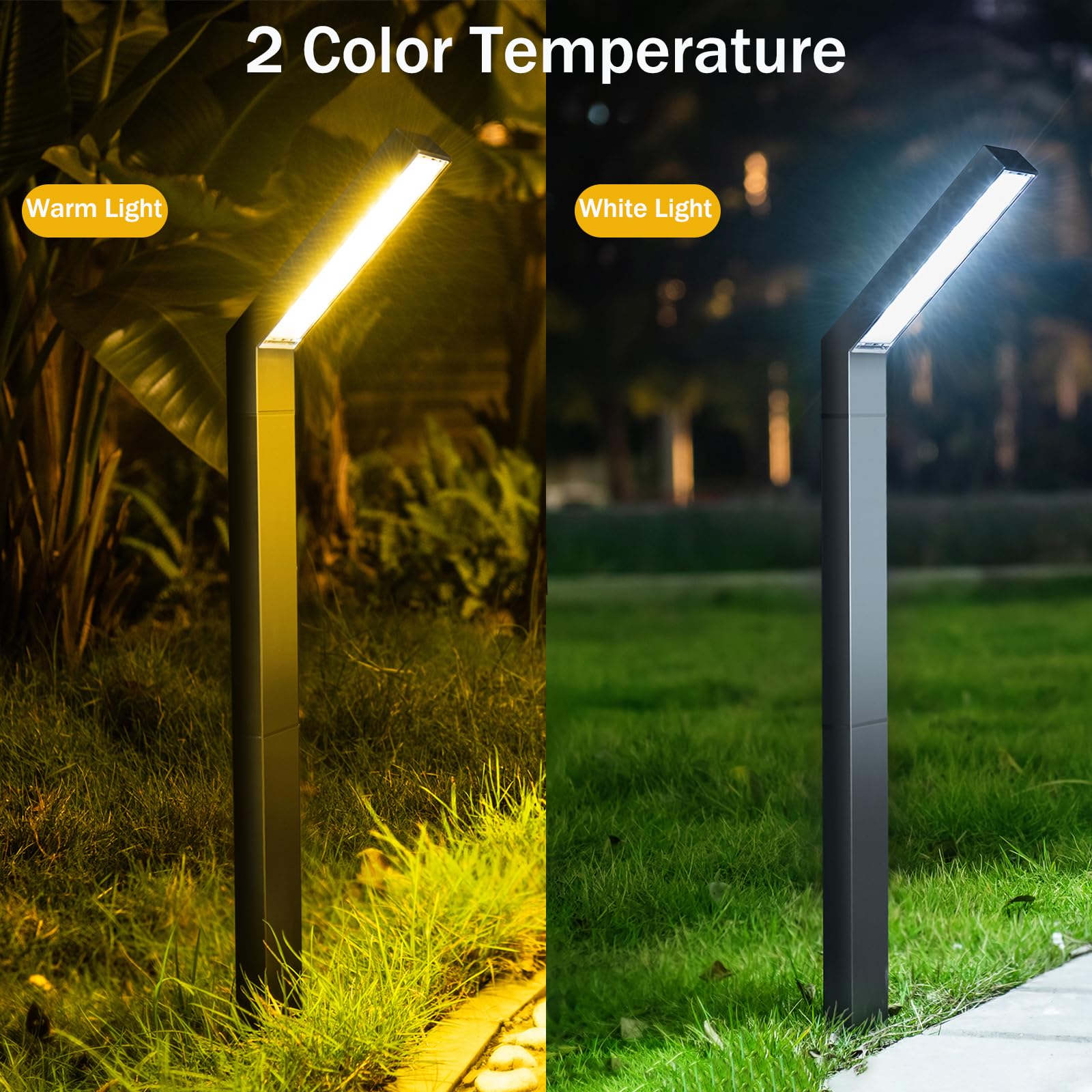 Lampă Solara LED pentru Gradina, 90 LED-uri, 3 Moduri Iluminare, Protectie IP65, Inaltime 83 cm, Culoare Negru